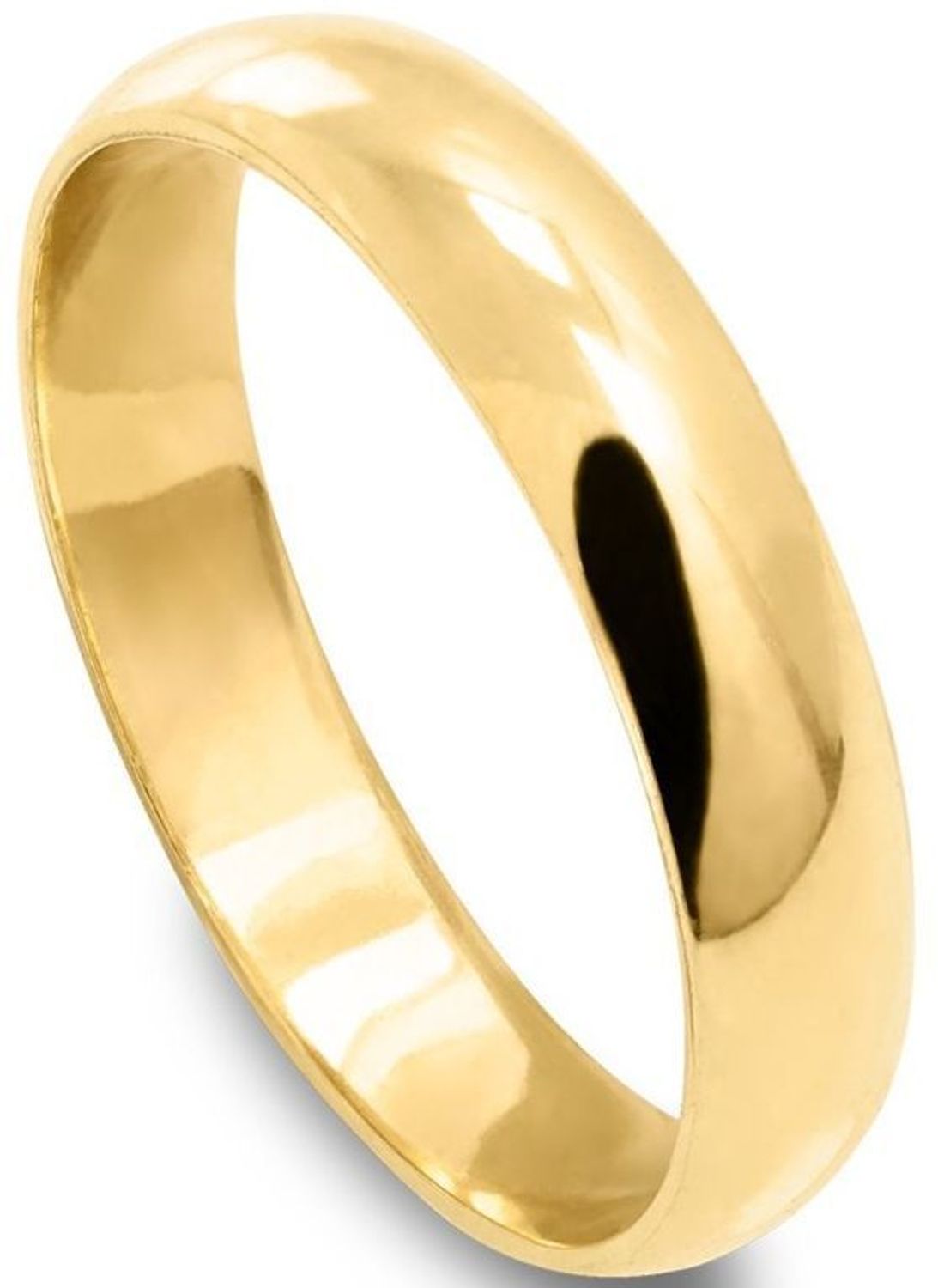 Półokrągła złota obrączka 4 mm 585 – klasyczna obrączka ślubna z żółtego złota.  Obrączki to jeden z najważniejszych elementów ślubnej uroczystości. 1.jpg